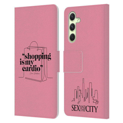 Sex and The City: Television Series Characters Shopping Cardio Carrie Leather Book Wallet Case Cover For Samsung Galaxy A54 5G