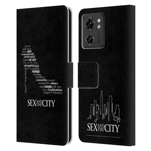 Sex and The City: Television Series Graphics Shoe Leather Book Wallet Case Cover For Motorola Moto Edge 40