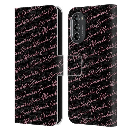 Sex and The City: Television Series Graphics Name Pattern Leather Book Wallet Case Cover For Motorola Moto G82 5G
