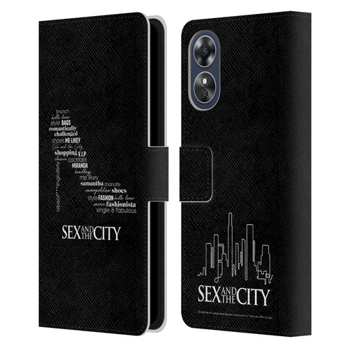 Sex and The City: Television Series Graphics Shoe Leather Book Wallet Case Cover For OPPO A17