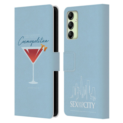 Sex and The City: Television Series Graphics Glass Leather Book Wallet Case Cover For Samsung Galaxy A14 5G