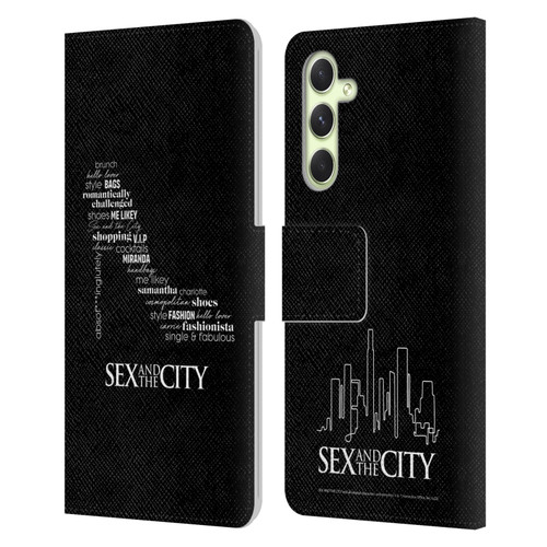 Sex and The City: Television Series Graphics Shoe Leather Book Wallet Case Cover For Samsung Galaxy A54 5G