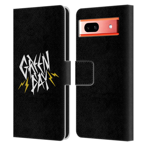 Green Day Graphics Bolts Leather Book Wallet Case Cover For Google Pixel 7a