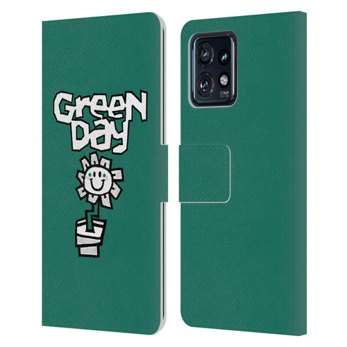 Green Day Graphics Flower Leather Book Wallet Case Cover For Motorola Moto Edge 40 Pro