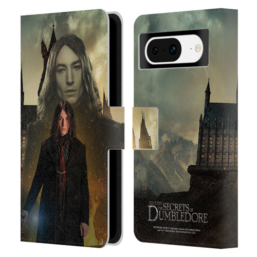 Fantastic Beasts: Secrets of Dumbledore Character Art Credence Barebone Leather Book Wallet Case Cover For Google Pixel 8