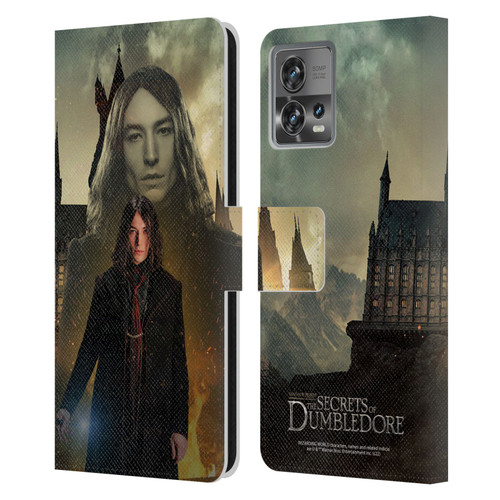 Fantastic Beasts: Secrets of Dumbledore Character Art Credence Barebone Leather Book Wallet Case Cover For Motorola Moto Edge 30 Fusion