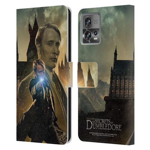 Fantastic Beasts: Secrets of Dumbledore Character Art Gellert Grindelwald Leather Book Wallet Case Cover For Motorola Moto Edge 30 Fusion