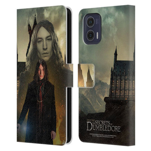 Fantastic Beasts: Secrets of Dumbledore Character Art Credence Barebone Leather Book Wallet Case Cover For Motorola Moto G73 5G