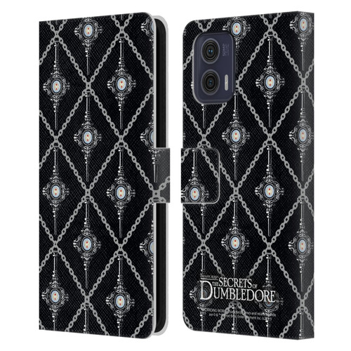Fantastic Beasts: Secrets of Dumbledore Graphics Blood Troth Pattern Leather Book Wallet Case Cover For Motorola Moto G73 5G