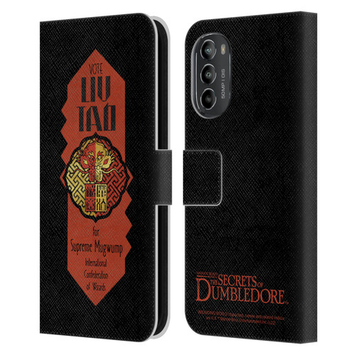 Fantastic Beasts: Secrets of Dumbledore Graphics Liu Tao Leather Book Wallet Case Cover For Motorola Moto G82 5G