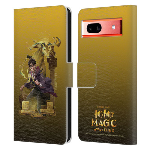 Harry Potter: Magic Awakened Characters Harry Potter Leather Book Wallet Case Cover For Google Pixel 7a