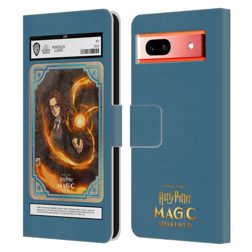 Harry Potter: Magic Awakened Characters Hermione Card Leather Book Wallet Case Cover For Google Pixel 7a