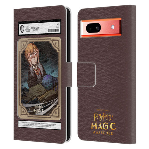 Harry Potter: Magic Awakened Characters Ronald Weasley Card Leather Book Wallet Case Cover For Google Pixel 7a