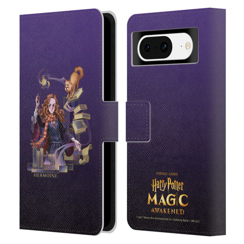 Harry Potter: Magic Awakened Characters Hermione Leather Book Wallet Case Cover For Google Pixel 8