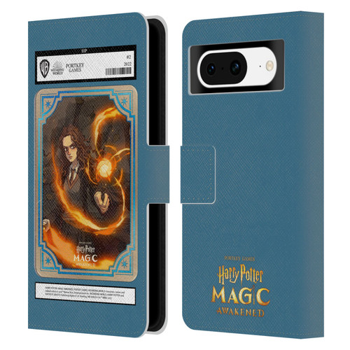 Harry Potter: Magic Awakened Characters Hermione Card Leather Book Wallet Case Cover For Google Pixel 8