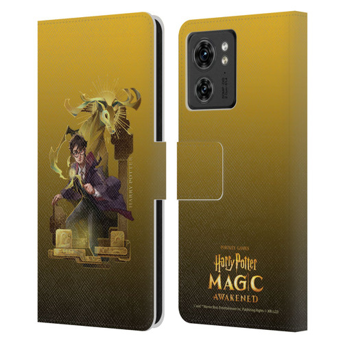 Harry Potter: Magic Awakened Characters Harry Potter Leather Book Wallet Case Cover For Motorola Moto Edge 40
