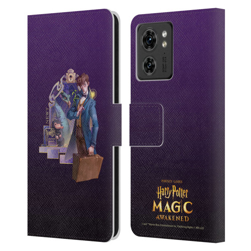Harry Potter: Magic Awakened Characters Newt Leather Book Wallet Case Cover For Motorola Moto Edge 40