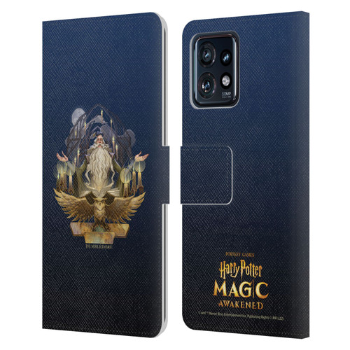 Harry Potter: Magic Awakened Characters Dumbledore Leather Book Wallet Case Cover For Motorola Moto Edge 40 Pro