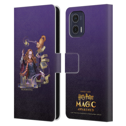 Harry Potter: Magic Awakened Characters Hermione Leather Book Wallet Case Cover For Motorola Moto G73 5G