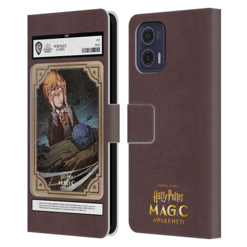Harry Potter: Magic Awakened Characters Ronald Weasley Card Leather Book Wallet Case Cover For Motorola Moto G73 5G