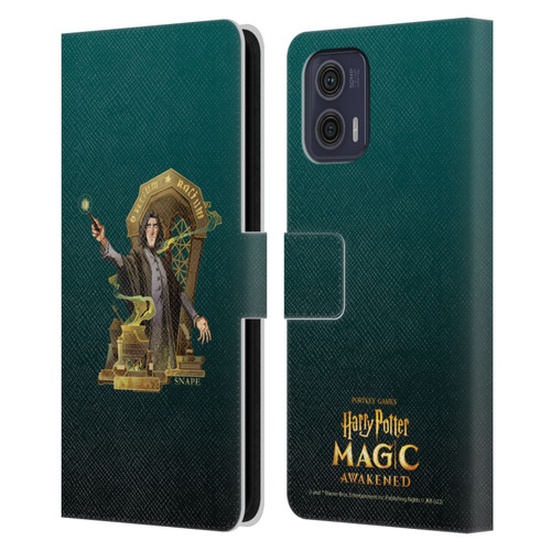 Harry Potter: Magic Awakened Characters Snape Leather Book Wallet Case Cover For Motorola Moto G73 5G