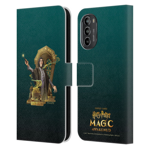 Harry Potter: Magic Awakened Characters Snape Leather Book Wallet Case Cover For Motorola Moto G82 5G