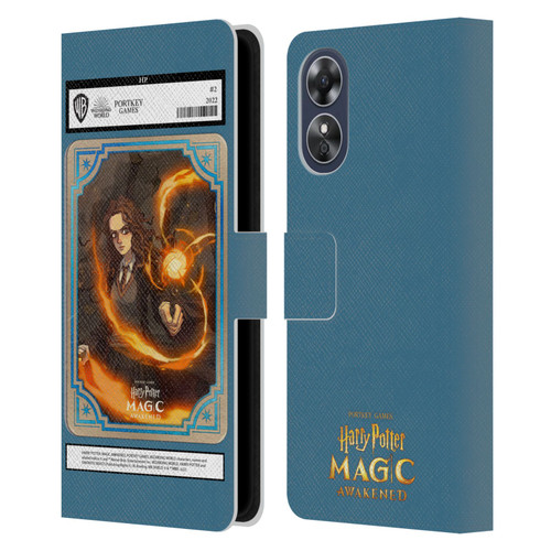 Harry Potter: Magic Awakened Characters Hermione Card Leather Book Wallet Case Cover For OPPO A17