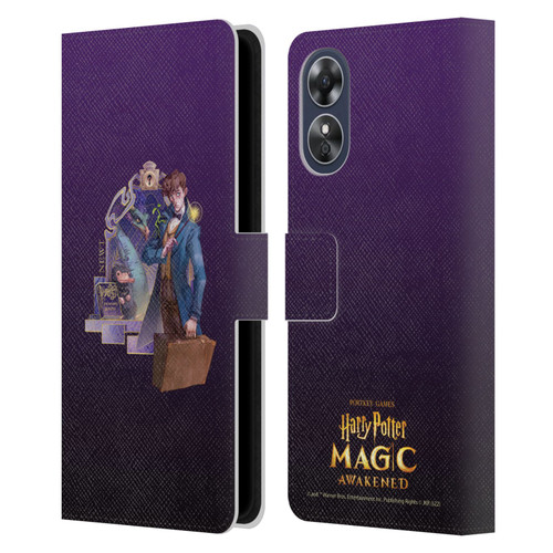 Harry Potter: Magic Awakened Characters Newt Leather Book Wallet Case Cover For OPPO A17