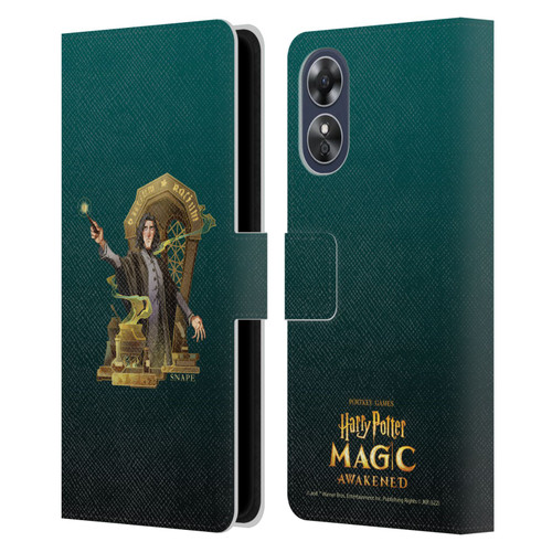 Harry Potter: Magic Awakened Characters Snape Leather Book Wallet Case Cover For OPPO A17
