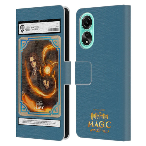 Harry Potter: Magic Awakened Characters Hermione Card Leather Book Wallet Case Cover For OPPO A78 5G