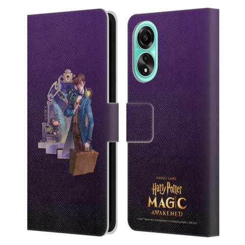 Harry Potter: Magic Awakened Characters Newt Leather Book Wallet Case Cover For OPPO A78 5G