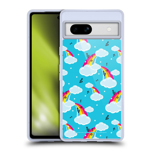 Trolls World Tour Rainbow Bffs Rainbow Cloud Pattern Soft Gel Case for Google Pixel 7a