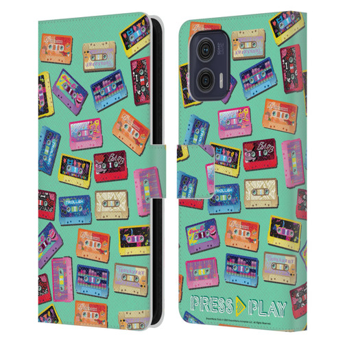 Trolls World Tour Key Art Cassette Tapes Leather Book Wallet Case Cover For Motorola Moto G73 5G