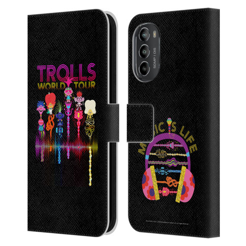 Trolls World Tour Key Art Artwork Leather Book Wallet Case Cover For Motorola Moto G82 5G