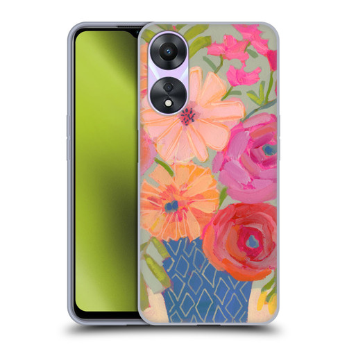 Suzanne Allard Floral Graphics Blue Diamond Soft Gel Case for OPPO A78 5G