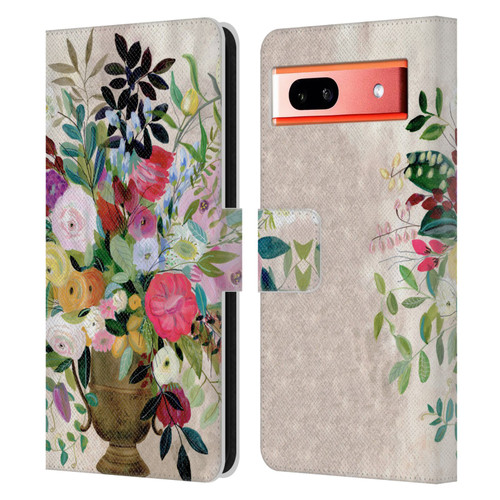 Suzanne Allard Floral Art Beauty Enthroned Leather Book Wallet Case Cover For Google Pixel 7a