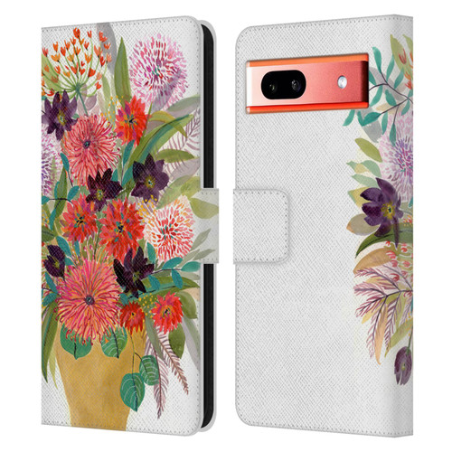 Suzanne Allard Floral Art Celebration Leather Book Wallet Case Cover For Google Pixel 7a