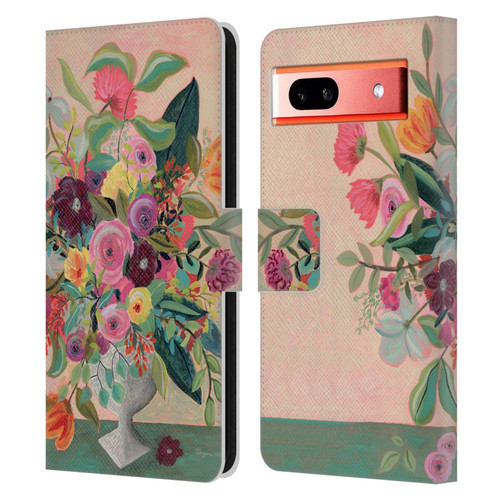 Suzanne Allard Floral Art Floral Centerpiece Leather Book Wallet Case Cover For Google Pixel 7a