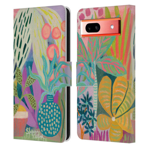 Suzanne Allard Floral Art Palm Heaven Leather Book Wallet Case Cover For Google Pixel 7a