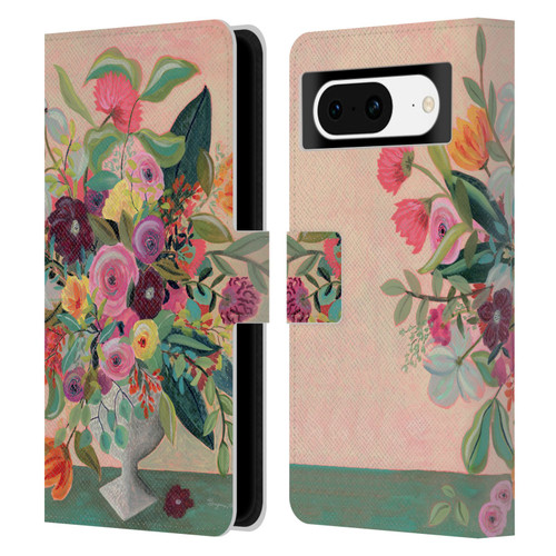 Suzanne Allard Floral Art Floral Centerpiece Leather Book Wallet Case Cover For Google Pixel 8