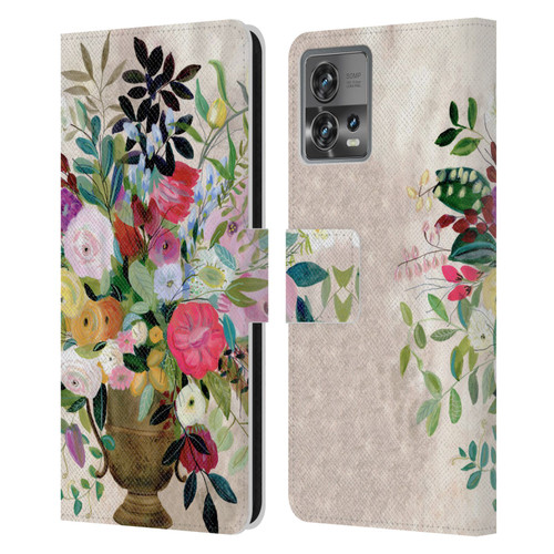 Suzanne Allard Floral Art Beauty Enthroned Leather Book Wallet Case Cover For Motorola Moto Edge 30 Fusion