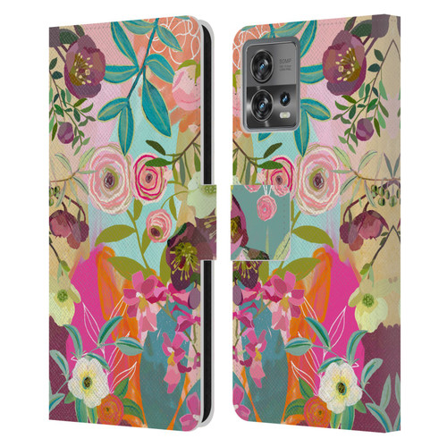 Suzanne Allard Floral Art Chase A Dream Leather Book Wallet Case Cover For Motorola Moto Edge 30 Fusion