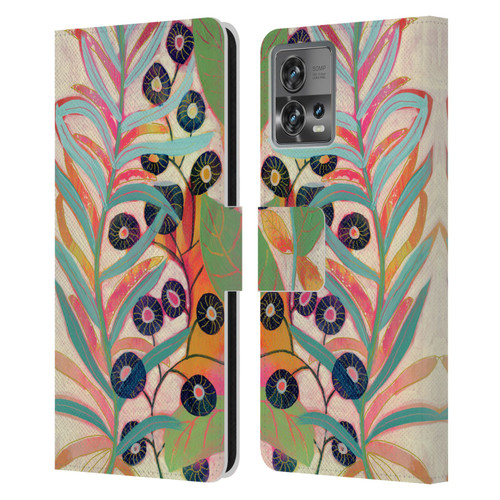 Suzanne Allard Floral Art Joyful Garden Flower Leather Book Wallet Case Cover For Motorola Moto Edge 30 Fusion