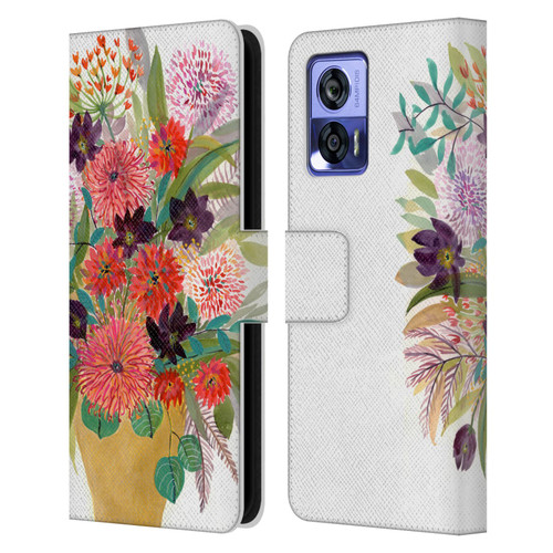 Suzanne Allard Floral Art Celebration Leather Book Wallet Case Cover For Motorola Edge 30 Neo 5G