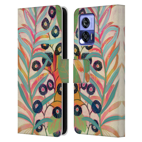 Suzanne Allard Floral Art Joyful Garden Flower Leather Book Wallet Case Cover For Motorola Edge 30 Neo 5G