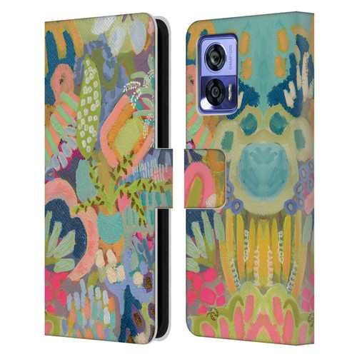 Suzanne Allard Floral Art Summer Fiesta Leather Book Wallet Case Cover For Motorola Edge 30 Neo 5G