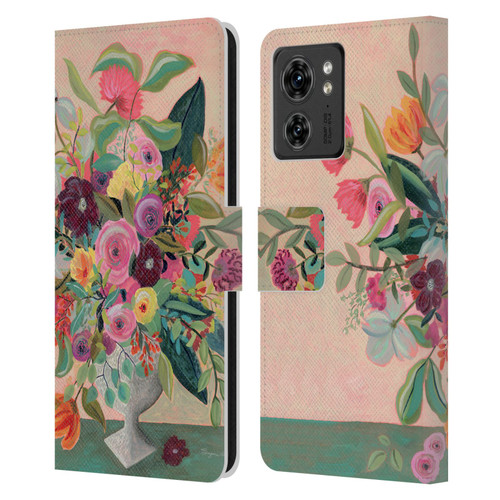 Suzanne Allard Floral Art Floral Centerpiece Leather Book Wallet Case Cover For Motorola Moto Edge 40