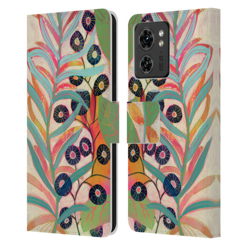 Suzanne Allard Floral Art Joyful Garden Flower Leather Book Wallet Case Cover For Motorola Moto Edge 40