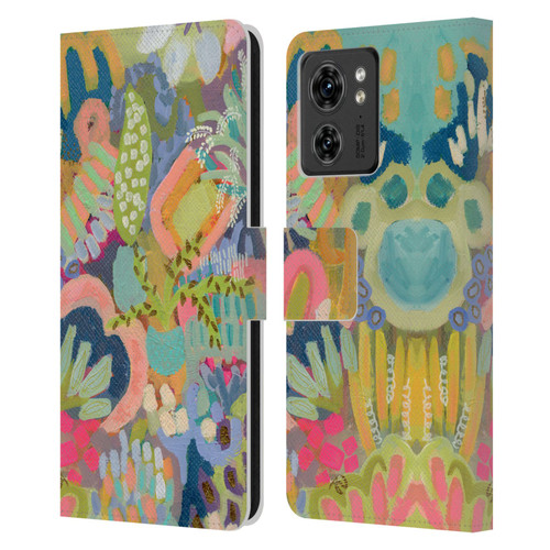 Suzanne Allard Floral Art Summer Fiesta Leather Book Wallet Case Cover For Motorola Moto Edge 40