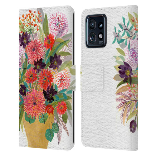 Suzanne Allard Floral Art Celebration Leather Book Wallet Case Cover For Motorola Moto Edge 40 Pro